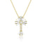 Dominique Cohen 2ct limited edition textural baguette sunburst diamond cross pendant necklace <span class='visuallyhidden'>Call, text 323-404-2959 for shop help.</span>